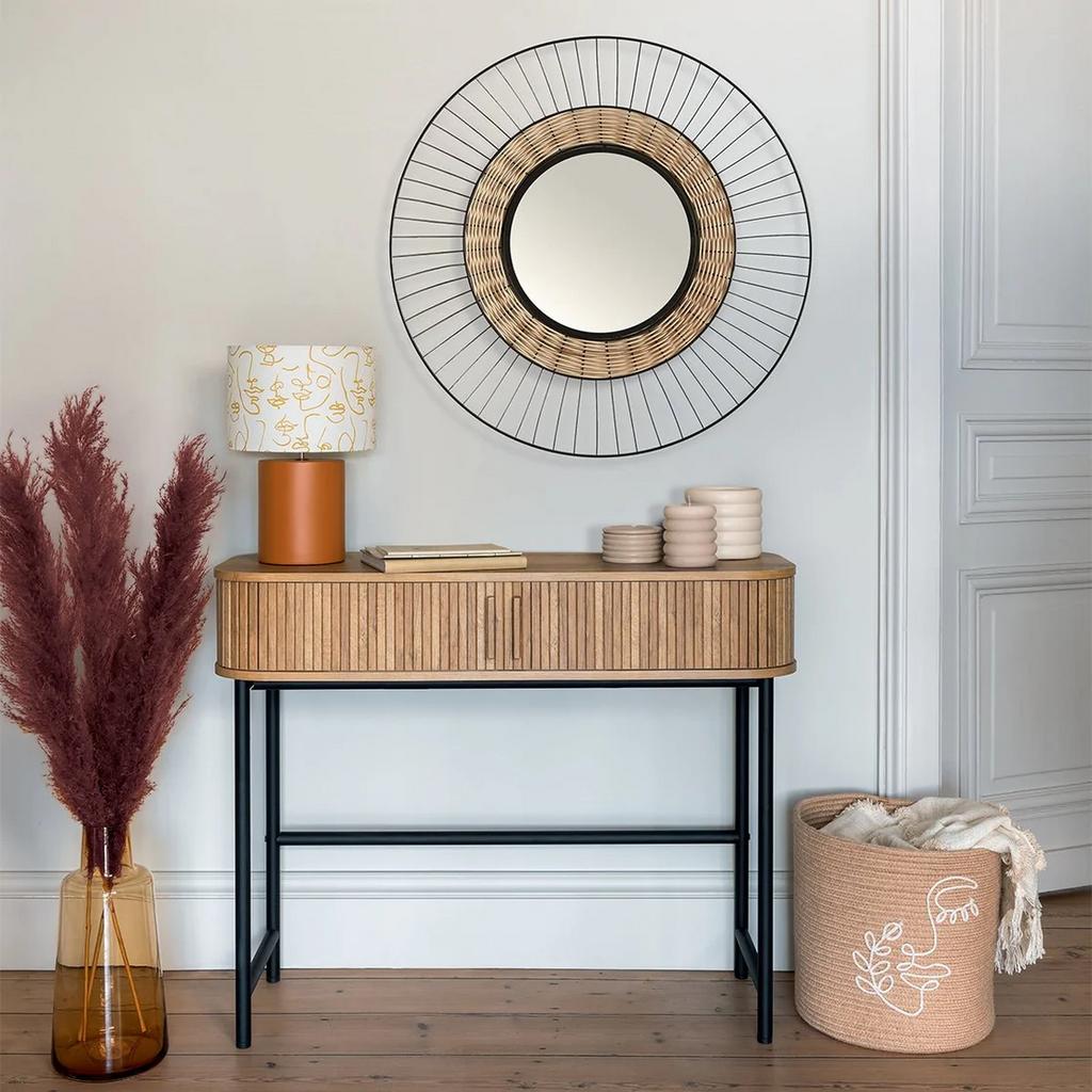 Sidetable Bali kast met ronde vormen | GRATIS VERZENDING, Huis en Inrichting, 100 tot 150 cm, Rond, Nieuw, Ophalen of Verzenden