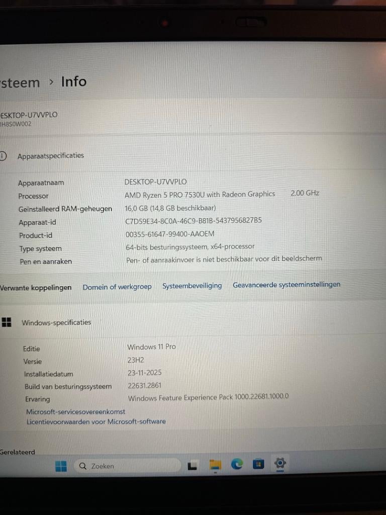 Lenovo L15 Amd Ryzen pro 5 7530u 16GB 256gb 15 inch Full HD, Lenovo L15, 256 GB, Gaming, SSD