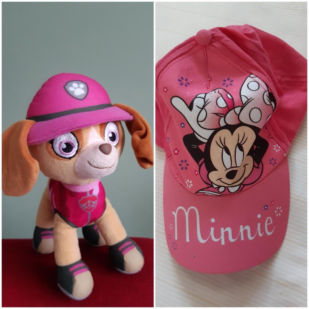 Skye knuffel + Minnie Mouse pet, Ophalen of Verzenden, Zo goed als nieuw, Meisje