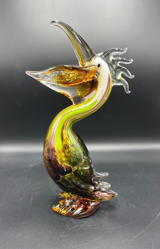 Mooie grote Pelikaan van glas., Antiek en Kunst, Kunst | Schilderijen | Klassiek, Ophalen of Verzenden