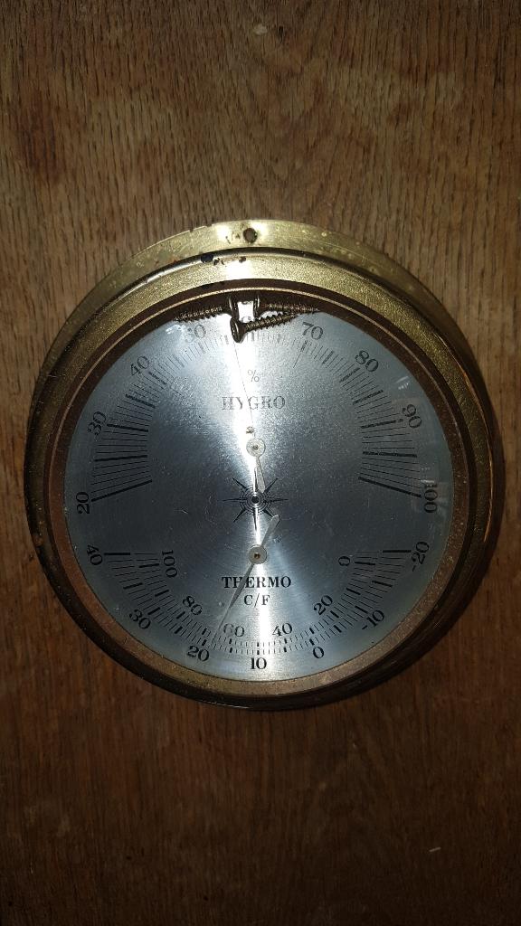 Messing scheeps hygrometer, Ophalen of Verzenden, Gebruikt, Weerstation