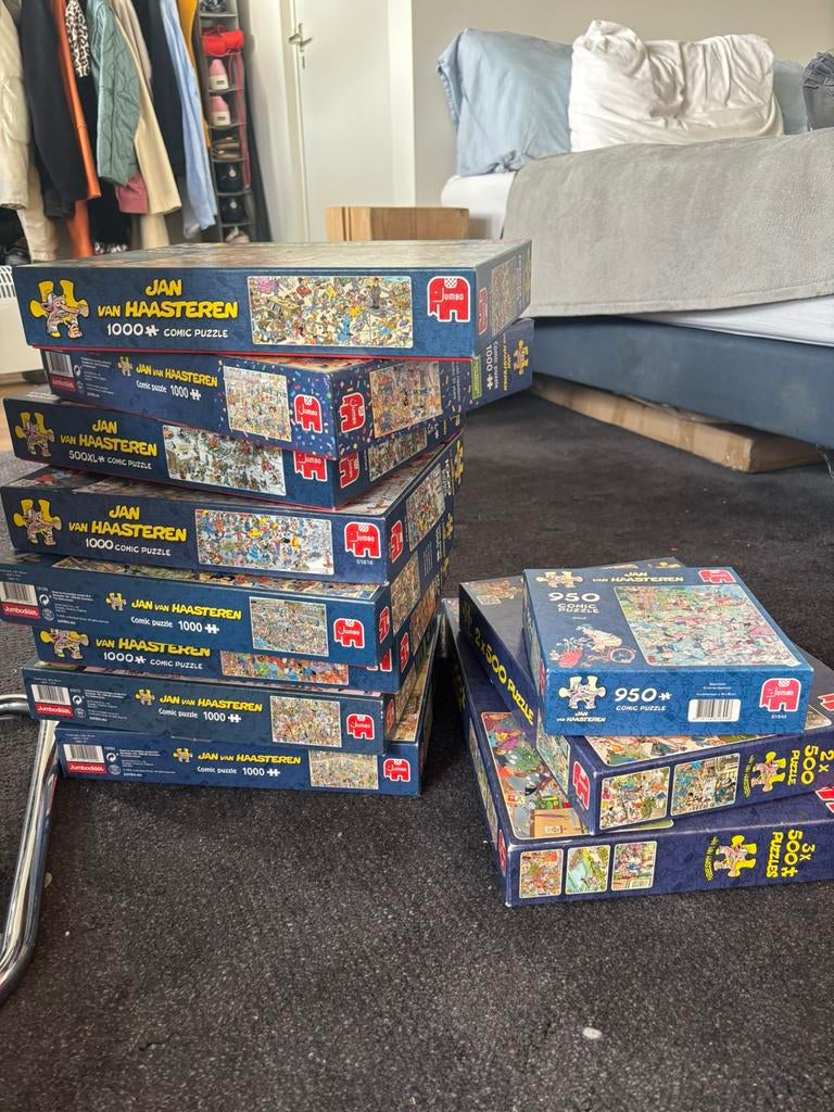 Jan van Haasteren puzzels, Hobby en Vrije tijd, Denksport en Puzzels, Zo goed als nieuw, 500 t/m 1500 stukjes, Ophalen of Verzenden