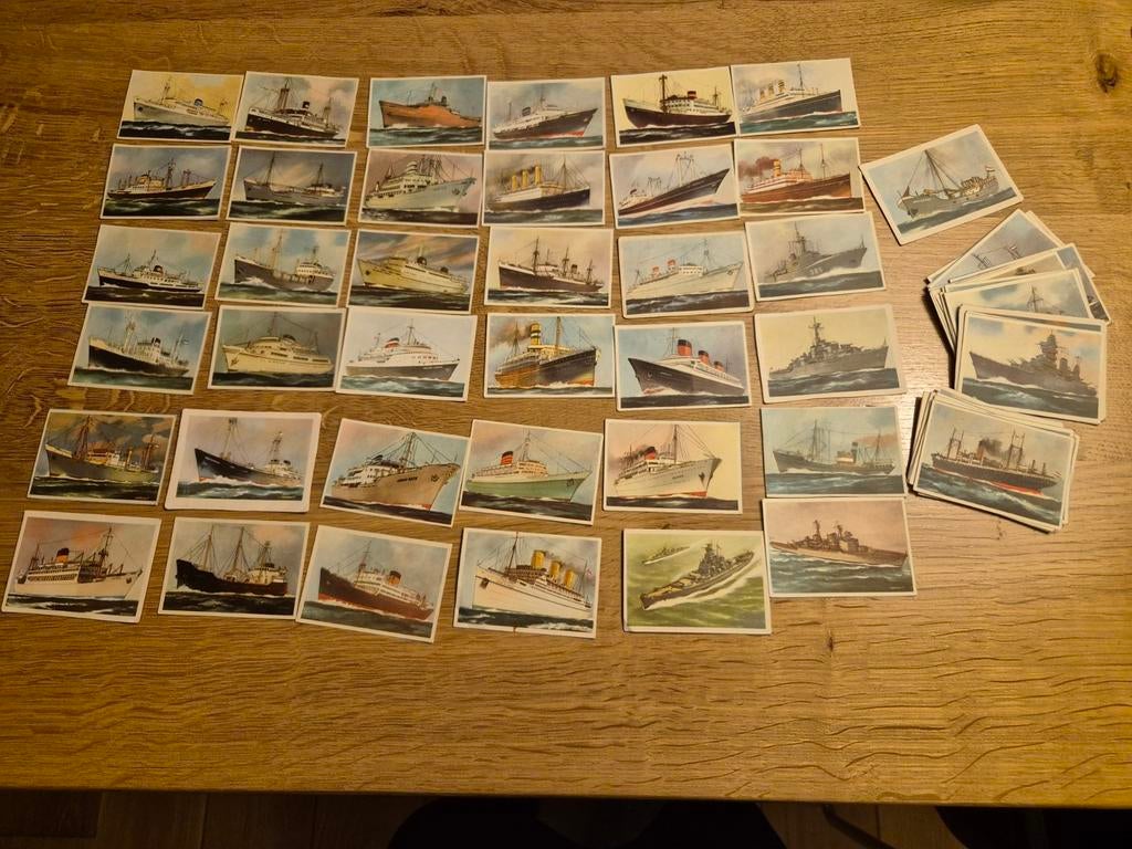Captain Grant verzamelplaatjes jaren 50 - Beroemde Schepen, Ophalen of Verzenden, Gebruikt, Kaart, Foto of Prent