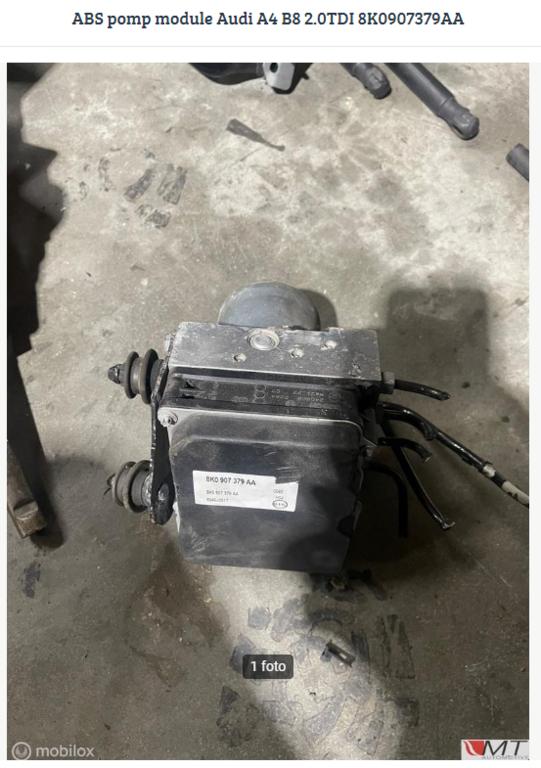ABS pomp module Audi A4 B8 2.0TDI 8K0907379AA, Ophalen of Verzenden, Gebruikt