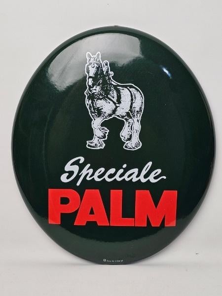 # Emaille Reclamebord Speciale Palm Bier - Emaillerie Belge, Ophalen of Verzenden, Gebruikt, Reclamebord