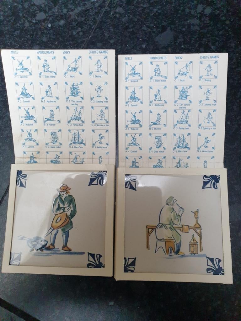 KLM tegeltjes 2x  - Hollandse miniaturen, Ophalen of Verzenden, Zo goed als nieuw