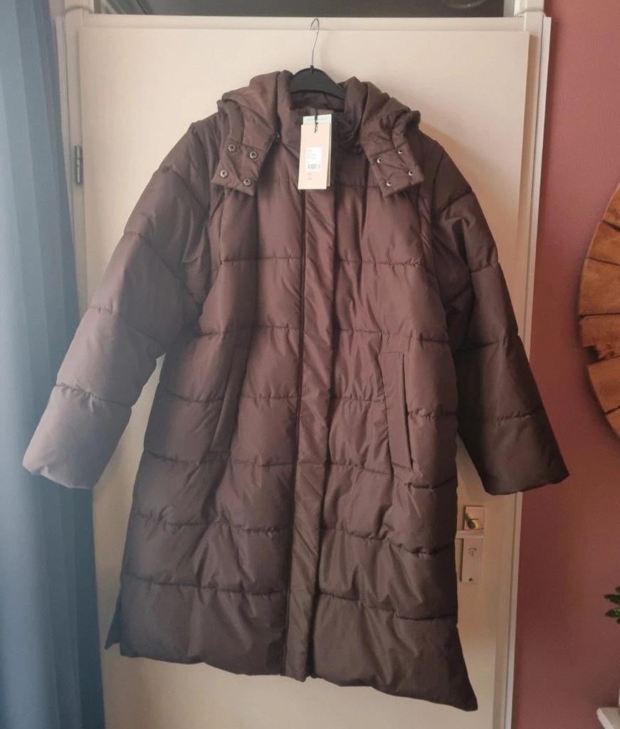 Warme leuke winterjas (puffer) peppercorn, Bruin, Maat 46/48 (XL) of groter, Nieuw, Ophalen of Verzenden