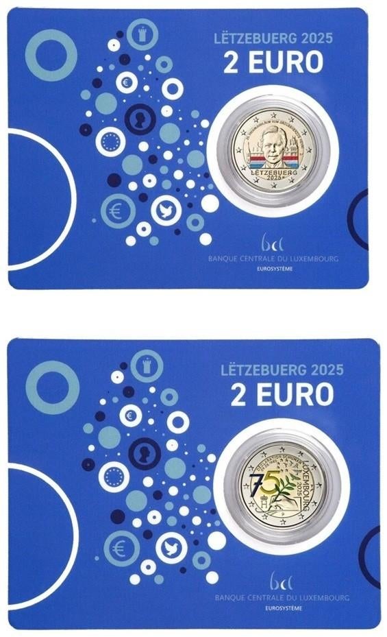 Luxemburg - herdenkingsmunten 2 - 2,5 - 5 en 25 euro, Setje, Zilver, Luxemburg, Overige waardes