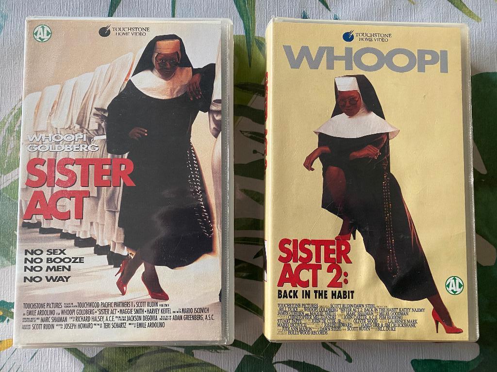 Sister Act - Whoopi Goldberg - I & II - VHS, Cd's en Dvd's, Dvd's | Komedie, Gebruikt, Actiekomedie, Alle leeftijden, Ophalen of Verzenden