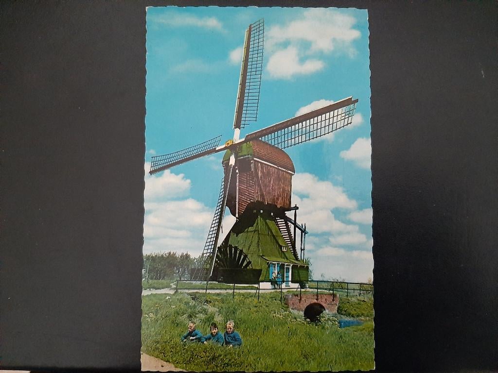 Hollandse molen, Grote Wipwatermolen te Hellouw ( Gld.), Verzamelen, Verzenden, 1960 tot 1980, Gelopen, Gebouw