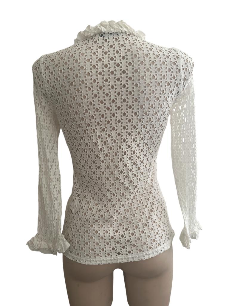 Anne Fontaine shirt lange mouw S, Wit, Ophalen of Verzenden, Zo goed als nieuw, Lange mouw