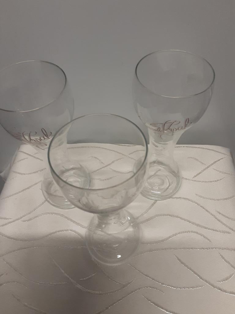 KWAK glazen, zonder standaard, 3 stuks, Ophalen of Verzenden, Zo goed als nieuw, Bierglas