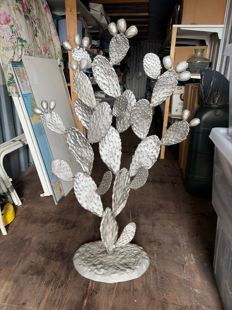 Zilveren cactus decoratie, Ophalen, Gebruikt