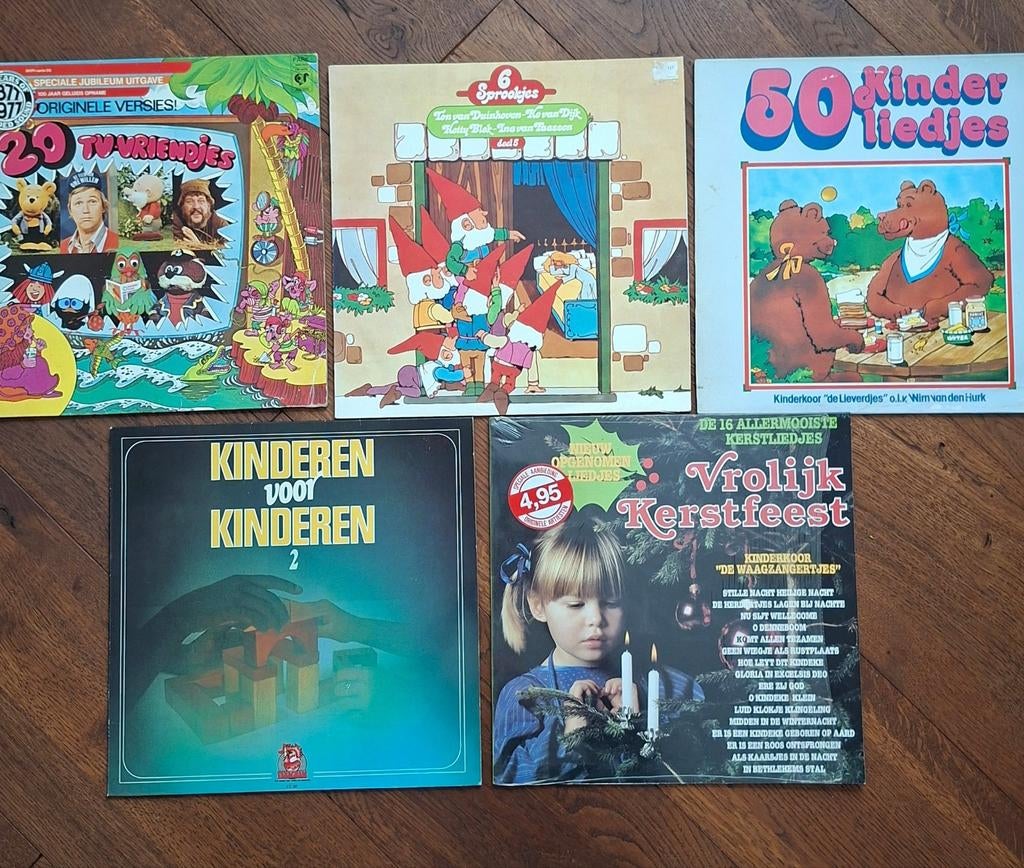 Vintage Kinderplaten (5 LPs) verzameling, Ophalen of Verzenden, Gebruikt