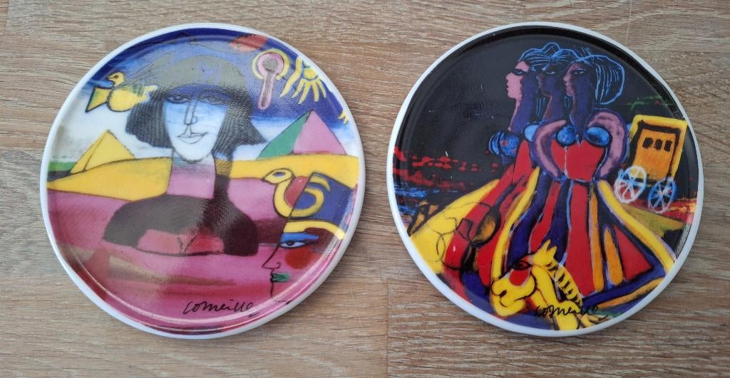 Vintage Corneille onderzetters 2 x, Huis en Inrichting, Woonaccessoires | Onderzetters, Ophalen of Verzenden, Gebruikt, Glas of Kopje