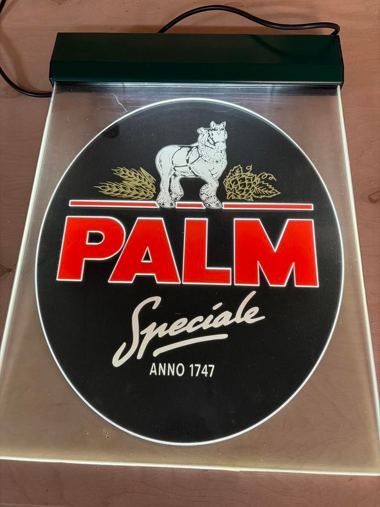 Lichtgevende Palm reclamebord, Ophalen, Zo goed als nieuw, Lichtbak of (neon) lamp