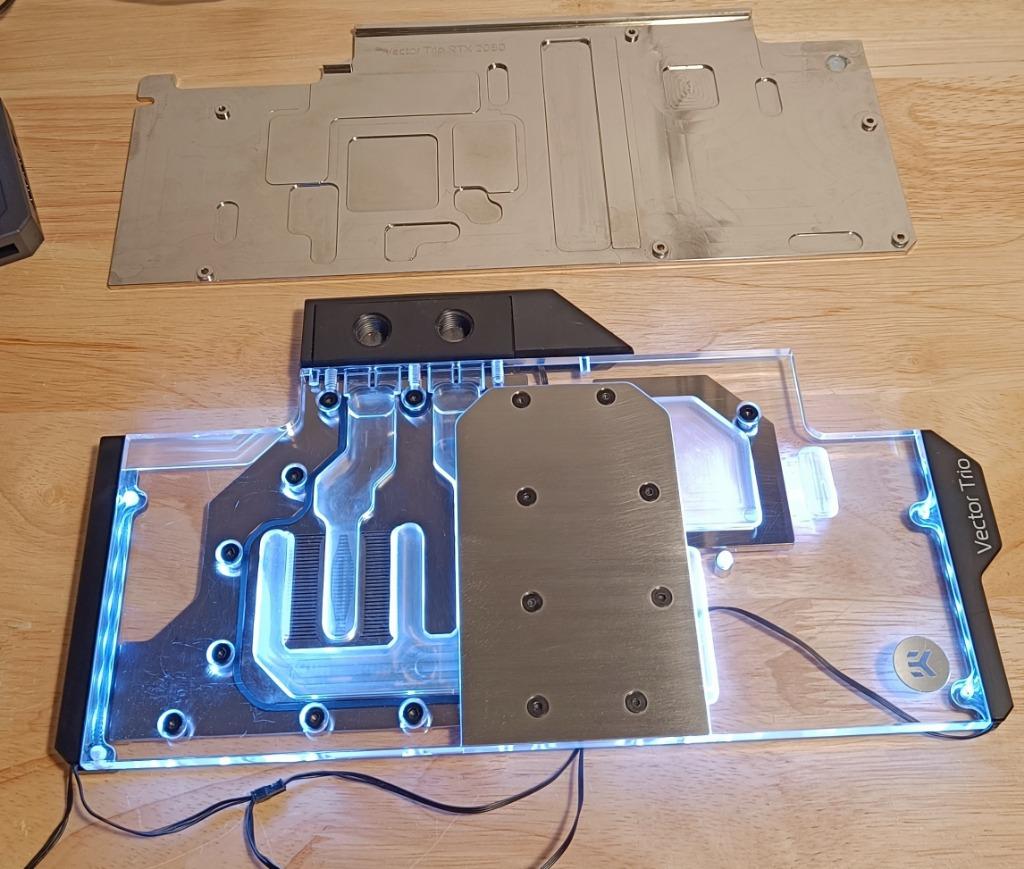 EK Water Blocks EK-Vector Trio RTX 2080 RGB - Nickel + Plexi, Ophalen of Verzenden, Gebruikt, Waterkoeling