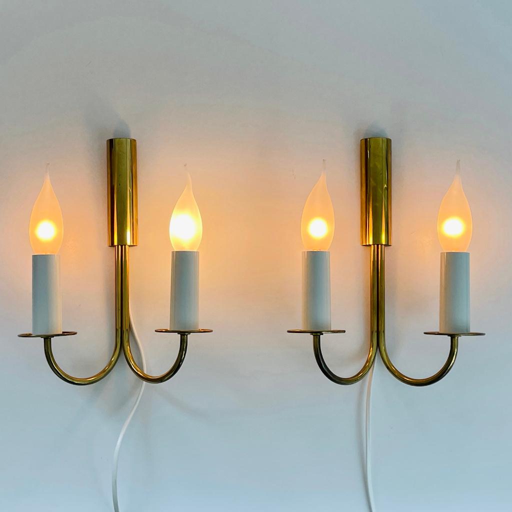2x dubbele vintage design LAMPEN Lyskaer Denmark MidCentury, Ophalen of Verzenden, Gebruikt, Metaal, Vintage Mid Century Deens Design Scandinavisch Nordic Poulsen