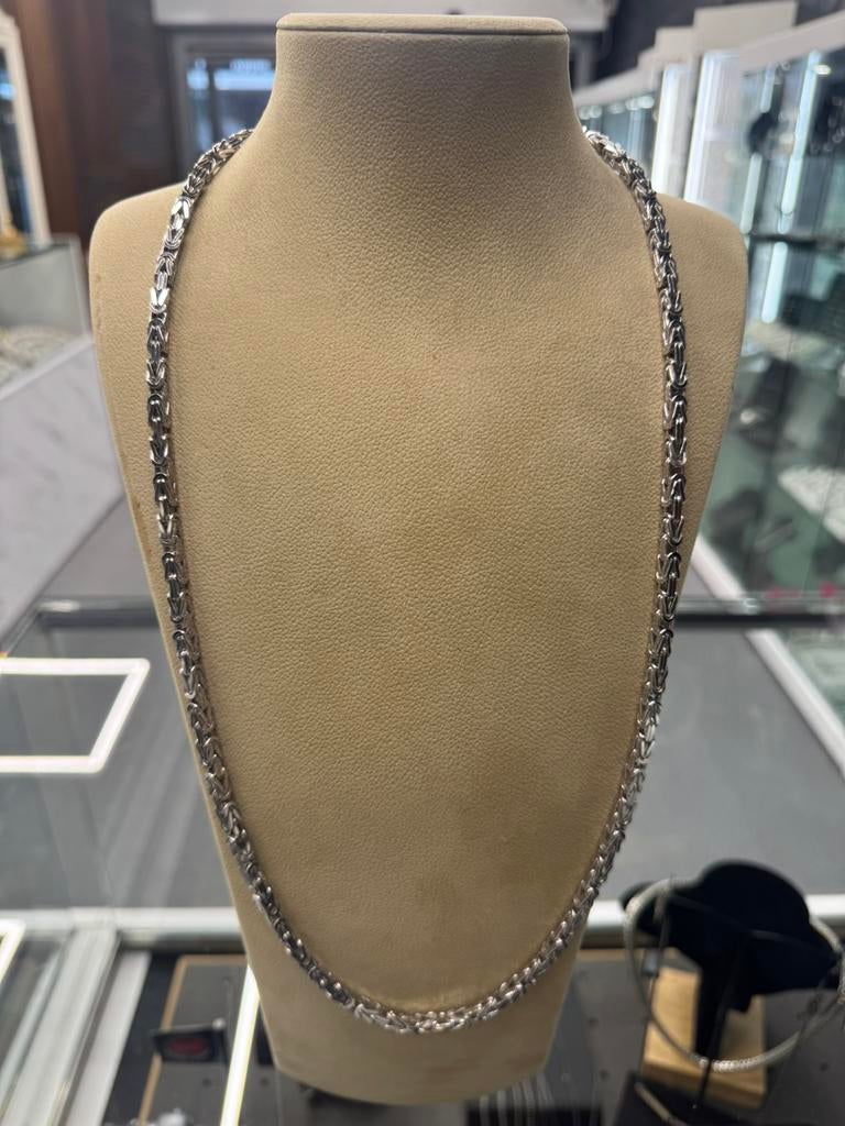 Zilver 925 - Zilveren Koningsketting - 80CM! - Nieuw - 96.9g, Sieraden, Tassen en Uiterlijk, Kettingen, Ophalen of Verzenden, Nieuw
