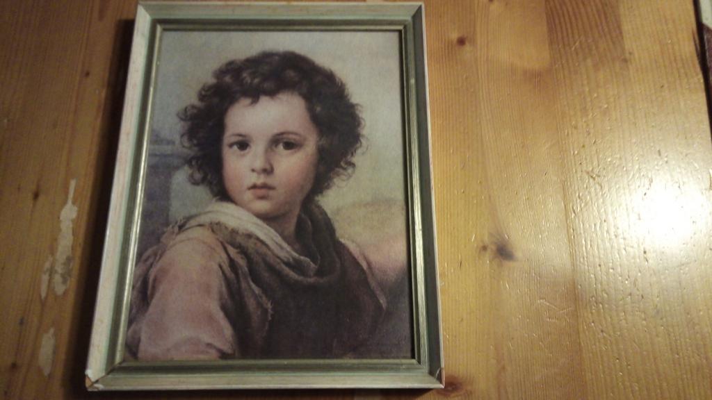 Vintage Prent met zigeuner kind 23x29 cm, Ophalen of Verzenden