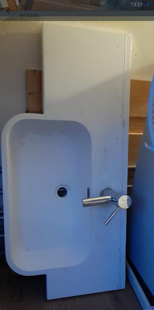Badkamer Meubel met Wasbak en Zwevende Kast, Minder dan 50 cm, Gebruikt, Ophalen of Verzenden, Minder dan 100 cm