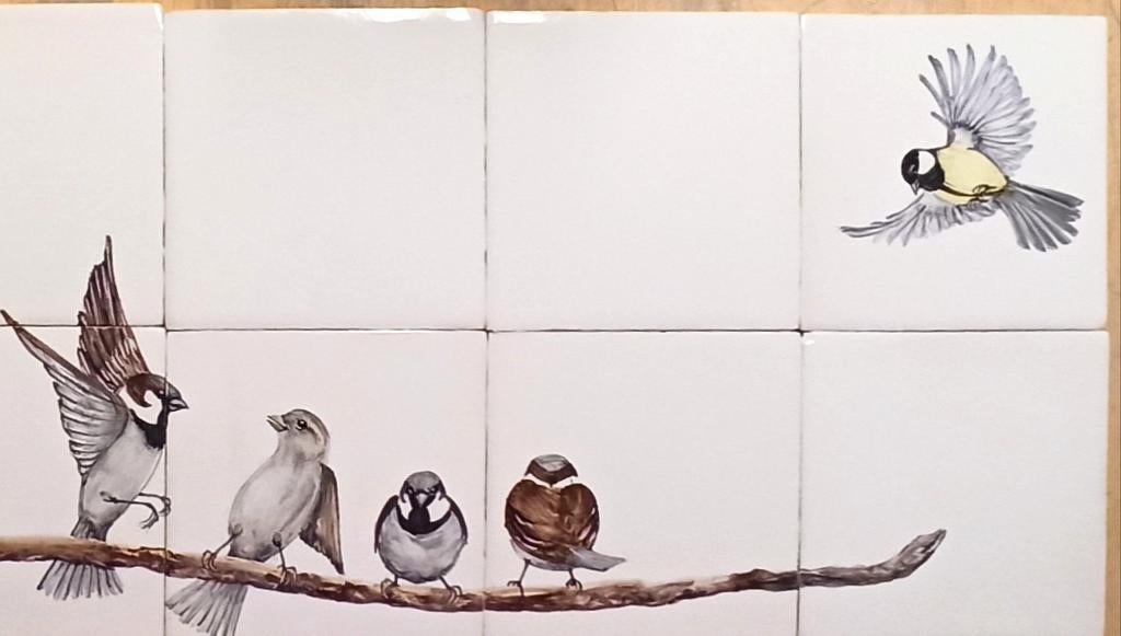 Friese witjes, handgeschilderd, origineel, blauw,  gekleurd, Ophalen of Verzenden, Nieuw