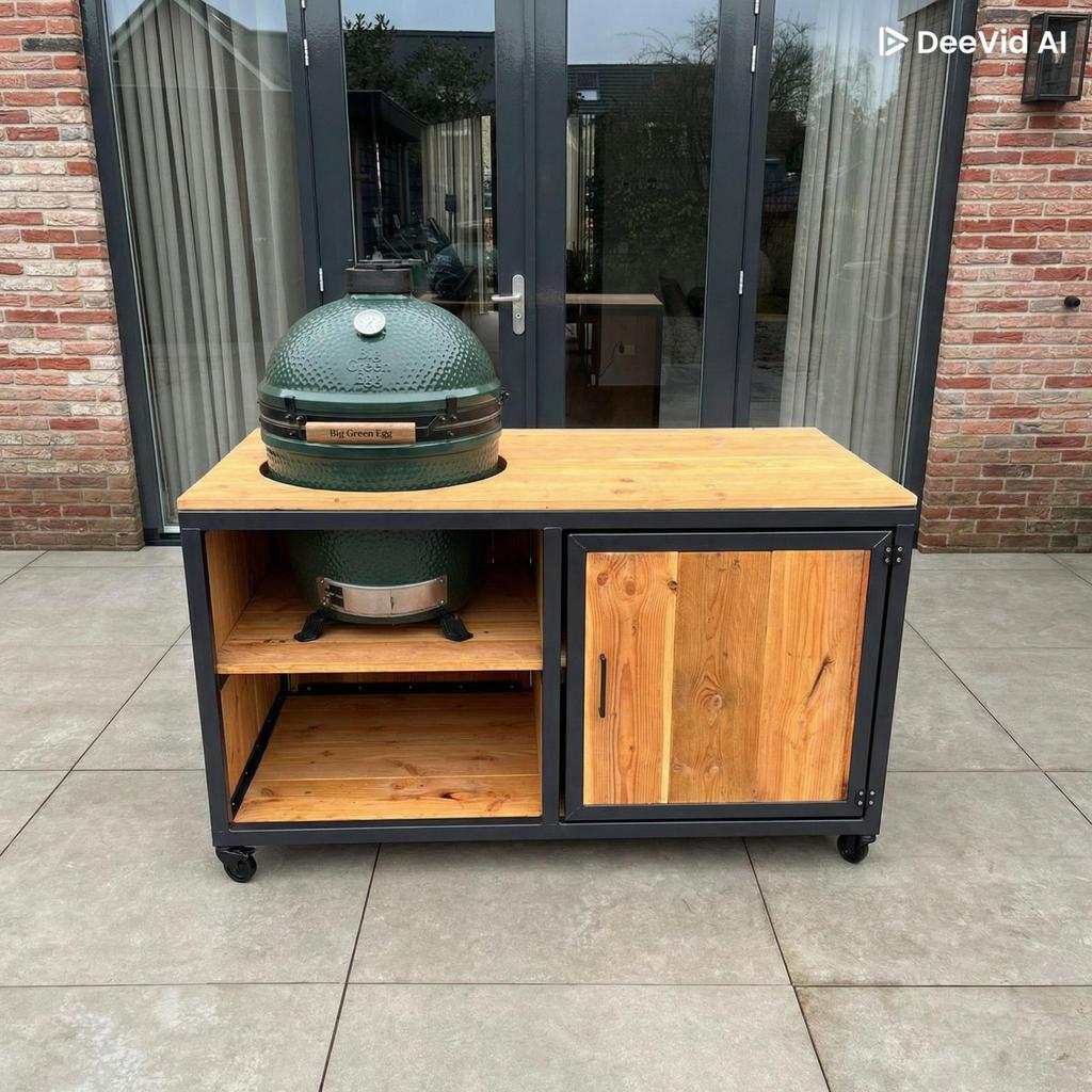 Bbq tafel/ Handige buitenkeuken!, Ophalen, Houtskool, Onbekend, Nieuw