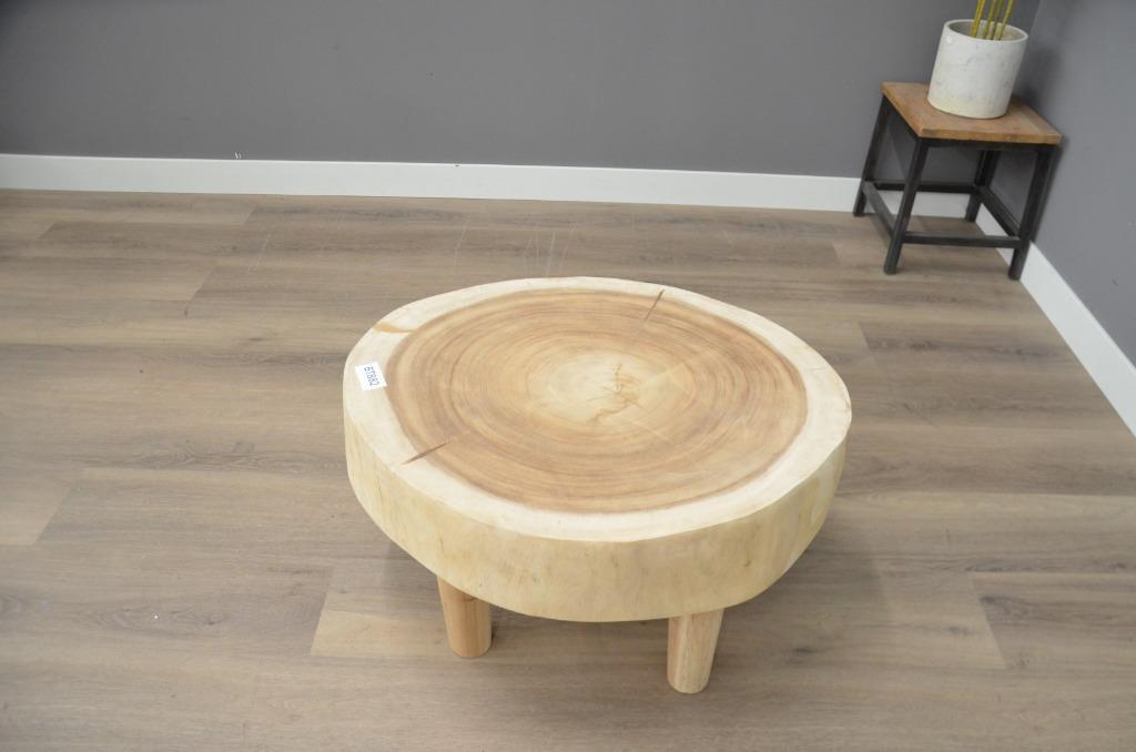 Suar salontafel 100 cm extra dik – BT884, 50 tot 100 cm, Rond, Nieuw, Overige houtsoorten
