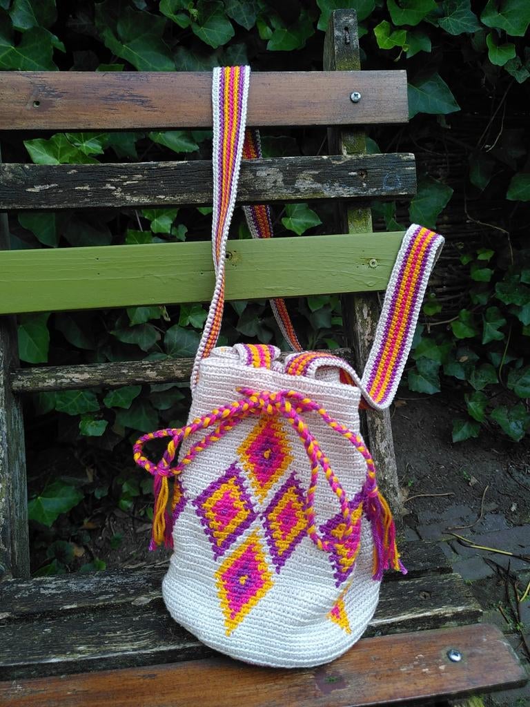 Unieke gehaakte tas, Sieraden, Tassen en Uiterlijk, Tassen | Schoudertassen, Verzenden, Nieuw