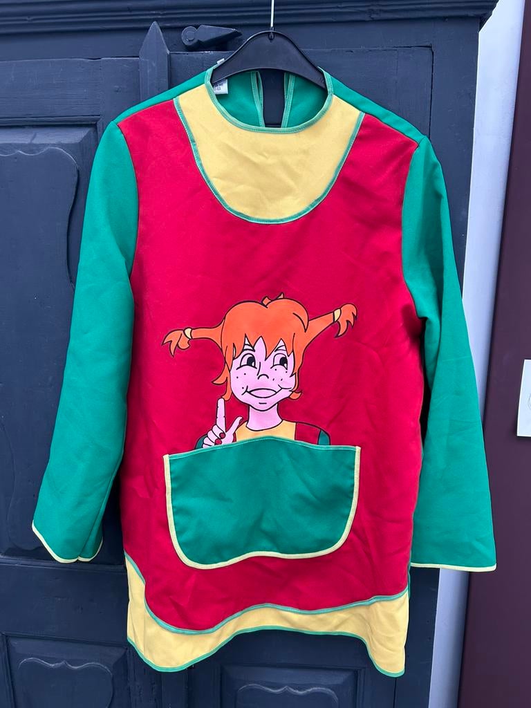 Pippi Langkous verkleed jurkje mt S/M mt 164, Kinderen en Baby's, Carnavalskleding en Verkleedspullen, Ophalen of Verzenden, Zo goed als nieuw