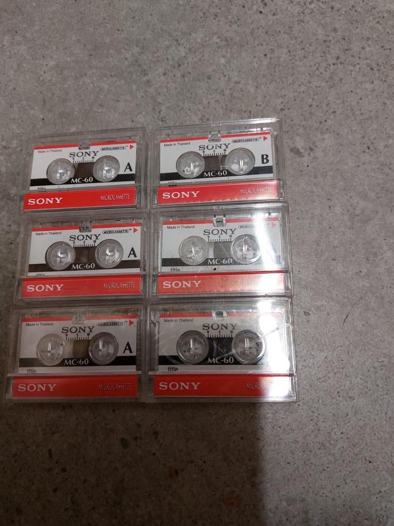 Sony Micro cassette 3MC60  6 stuks, Ophalen of Verzenden, Walkman