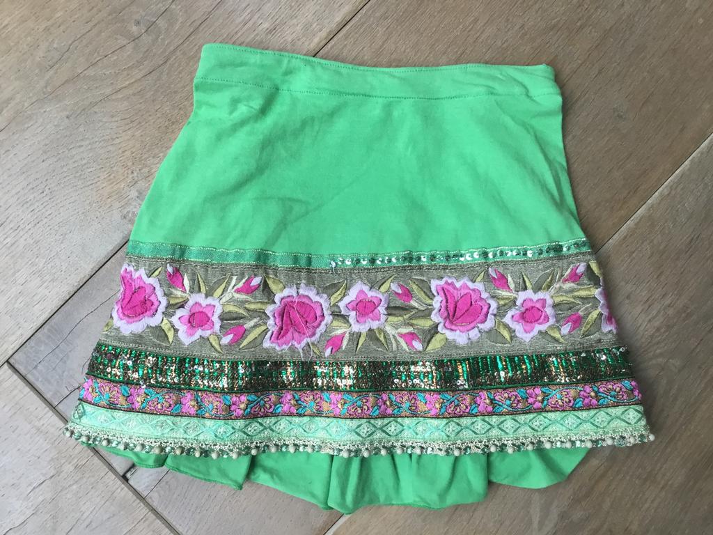 * MIM-PI schattig rokje met geborduurde bloem, leuke details, Ophalen of Verzenden, Gebruikt, Meisje, Jurk of Rok