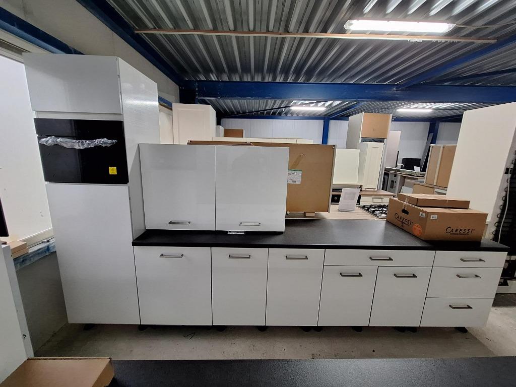 Complete keuken Compleet met APP 120Keukens op voorraad 2804, Wit, Nieuw, Enkelwandige keuken, Ophalen of Verzenden