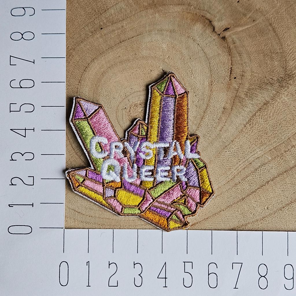 Strijk embleem applicatie Patch Edelstenen crystal queer