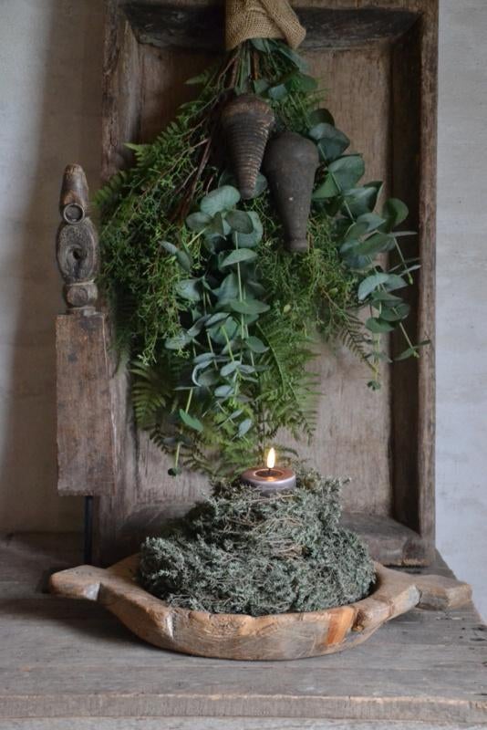 Authentieke Nepalese schaal, Ophalen of Verzenden, Rond, Hout