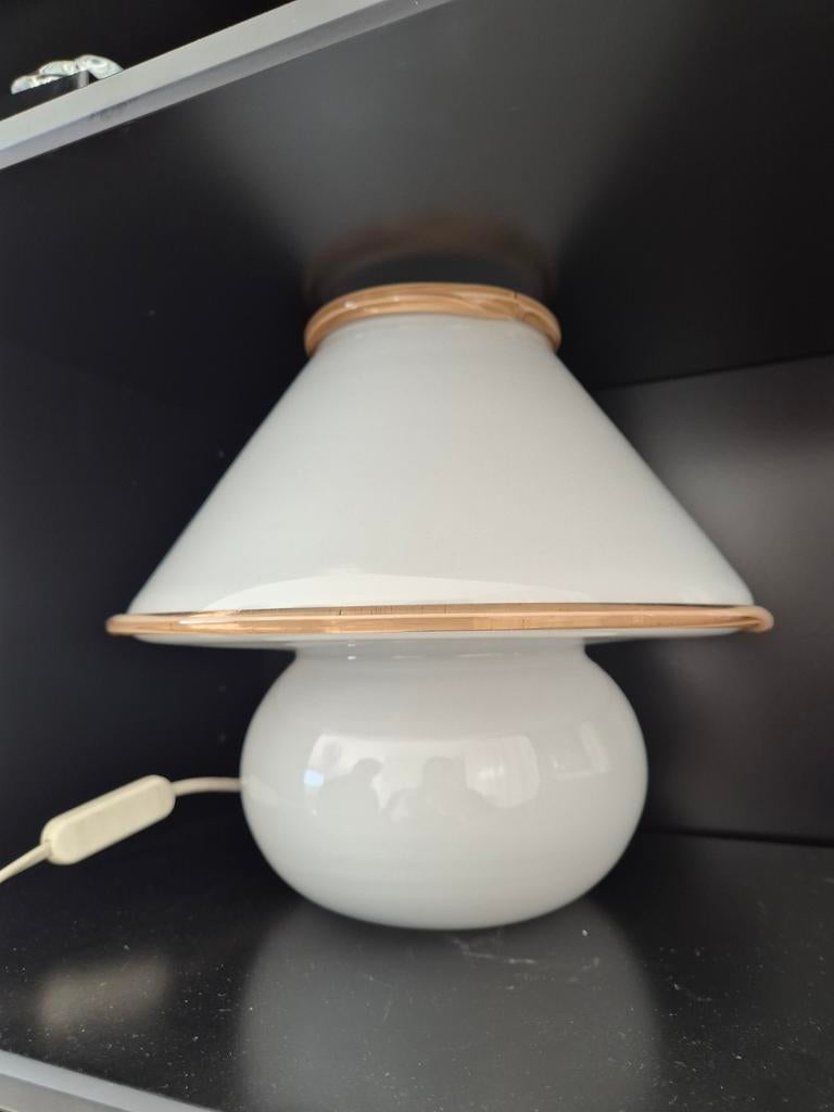 Vintage Murano paddestoel tafellamp jaren 70, Antiek en Kunst, Ophalen of Verzenden