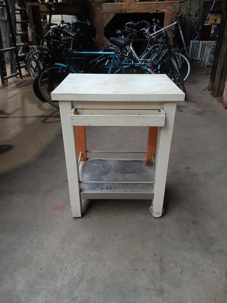 Werkbank / Tafel rolbok keukentroley butler keukenroltafel, Ophalen, Gebruikt, 50 tot 100 cm, Unknown
