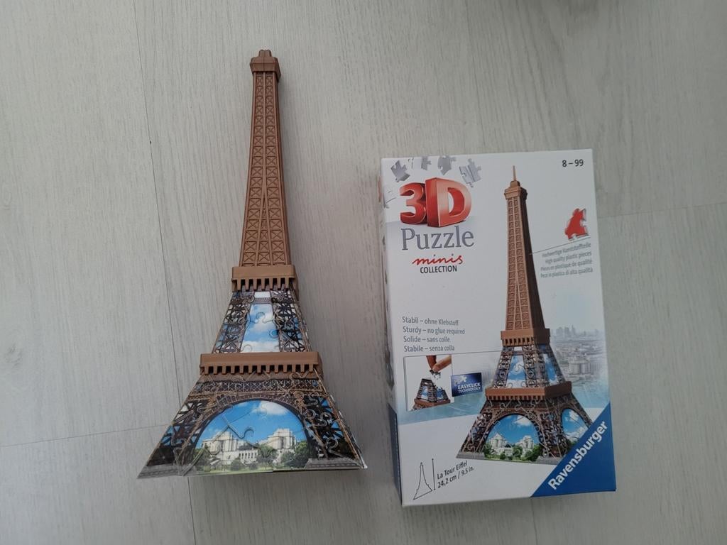 3d puzzel eiffeltoren incl doos, Ophalen of Verzenden, Minder dan 500 stukjes, Rubik's of 3D-puzzel