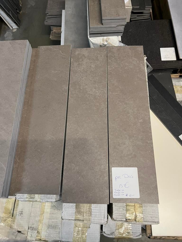 Vloertegels stroken Taupe €15 per doos, Ophalen, Nieuw, Minder dan 5 m², Vloertegels