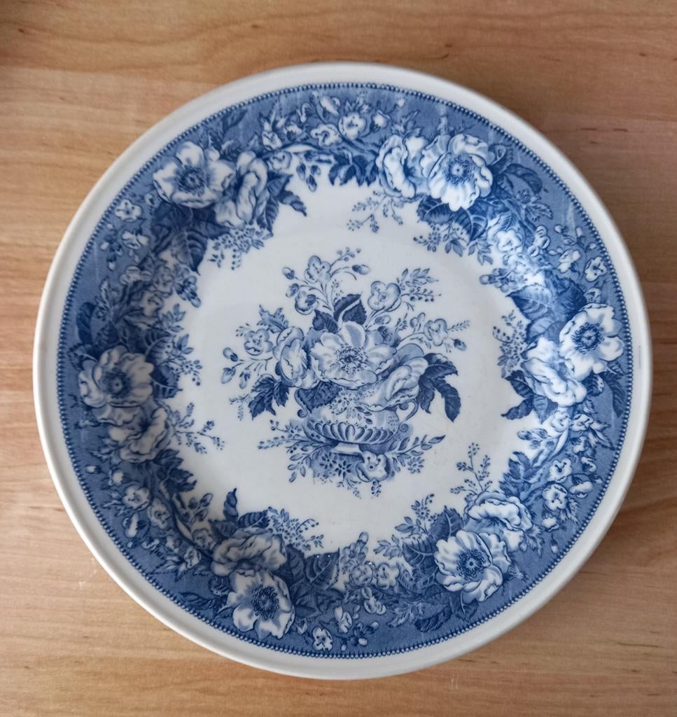 Antiek Delfs blauw  aardewerk bord, Ophalen
