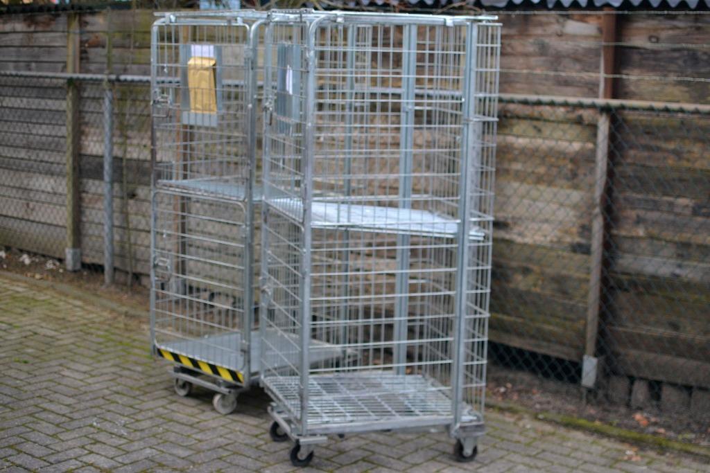 Rolcontainers / gaascontainers met opklapbaar middenrek, Ophalen of Verzenden, Gebruikt, Transportkar