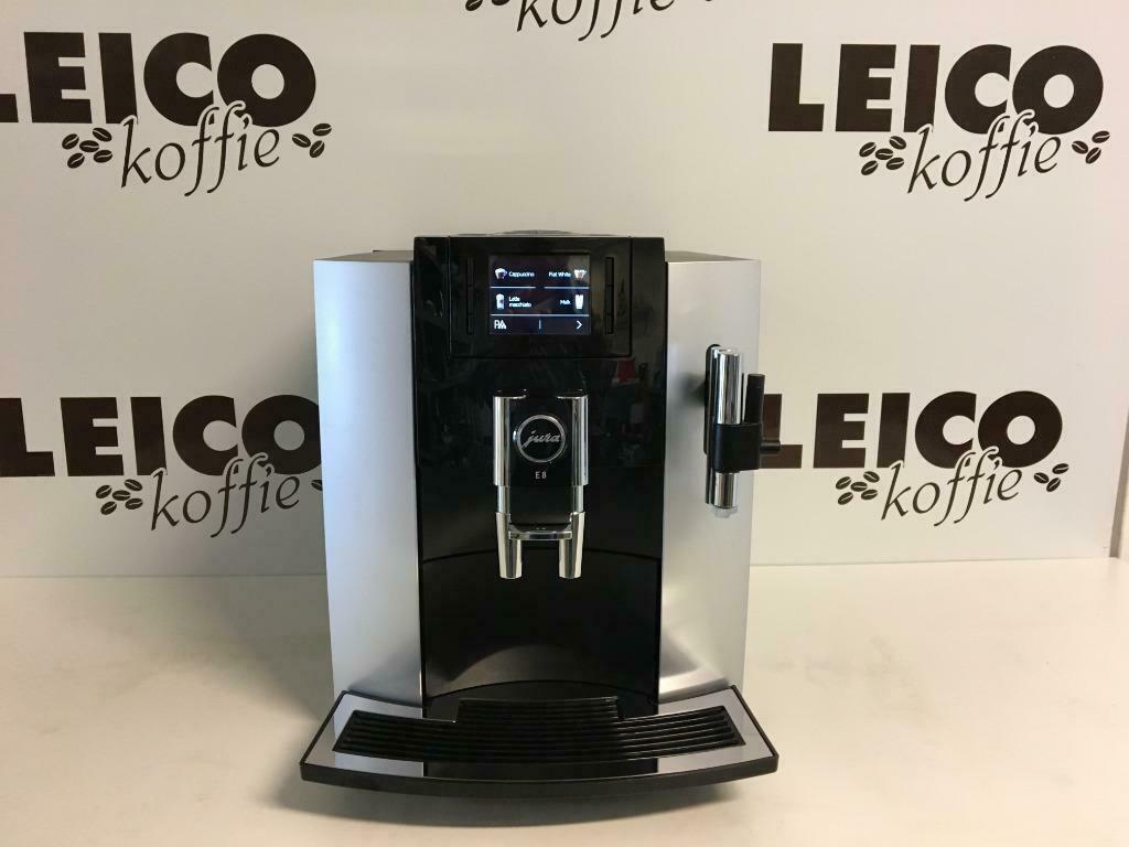 Jura E 8 Platina, Witgoed en Apparatuur, Koffiezetapparaten, Gebruikt, 10 kopjes of meer, Koffiemachine, Ophalen of Verzenden