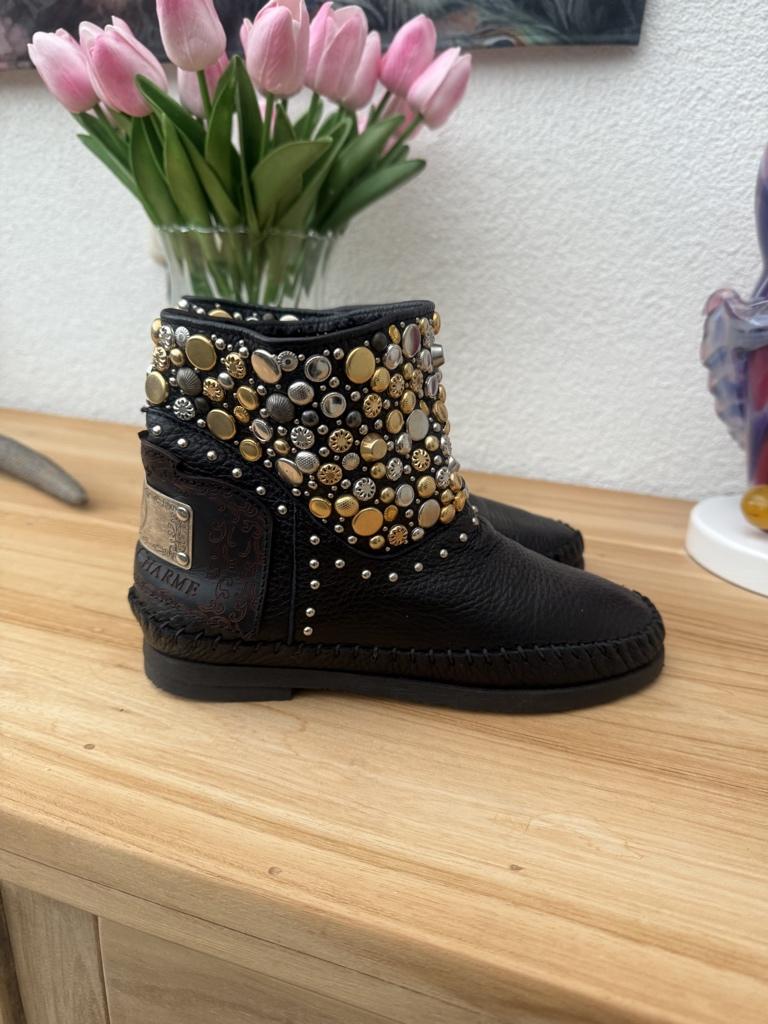 Karma of Charme, Kleding | Dames, Verzenden, Zwart, Lage of Enkellaarzen, Zo goed als nieuw