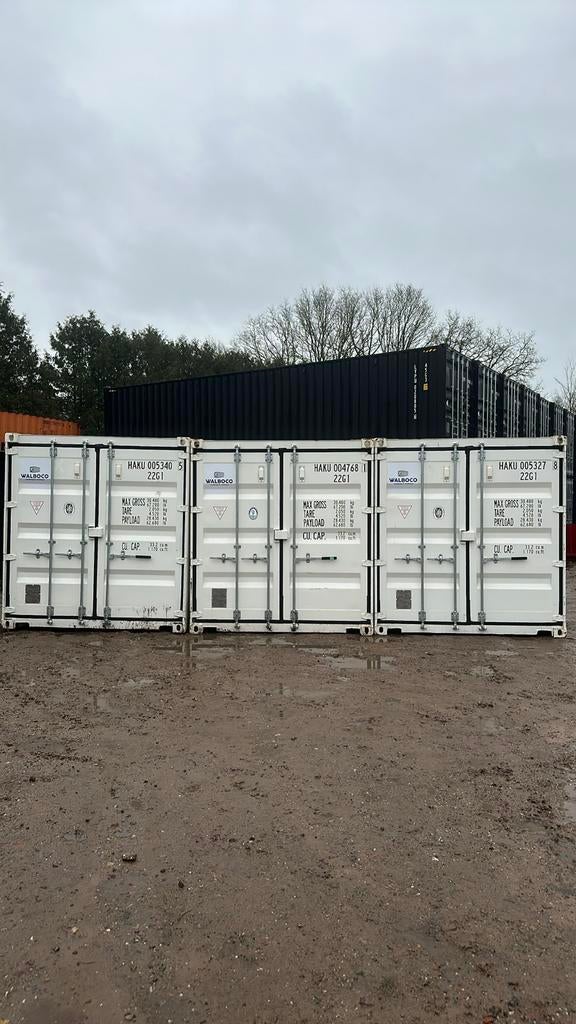 Nieuwe 20ft Zeecontainer - Wit - One Way, Zakelijke goederen, Machines en Bouw | Keten en Containers, Ophalen of Verzenden