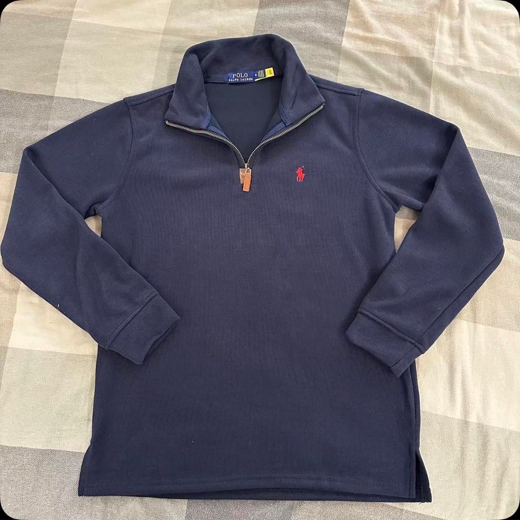 Ralph Lauren Quarter Zip Blauw, Ophalen of Verzenden, Zo goed als nieuw, Maat 48/50 (M), Blauw