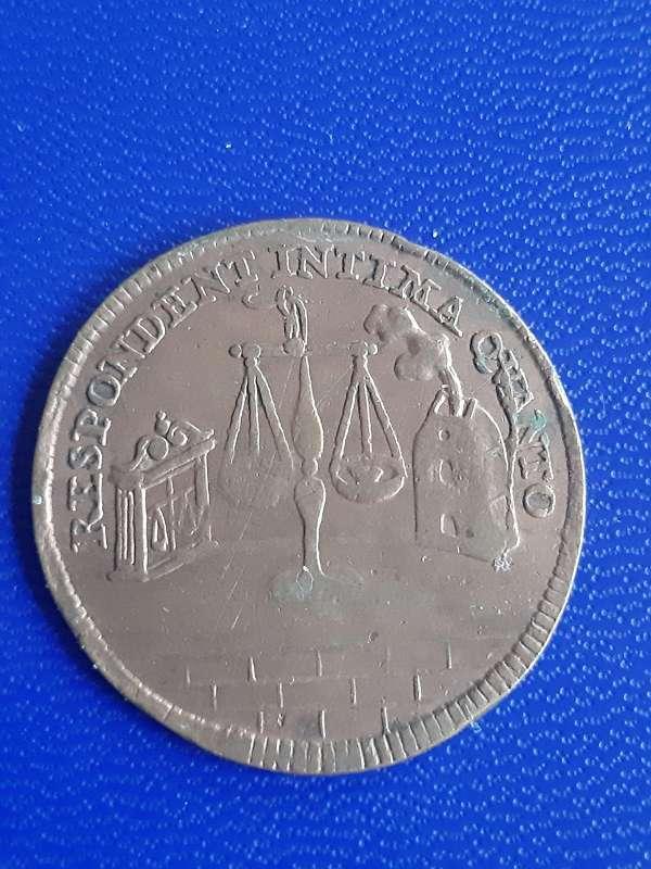 1677 jeton Vrede van Nijmegen weegschaal en duif, Postzegels en Munten, Verzenden, Vóór koninkrijk, Overige waardes, Losse munt