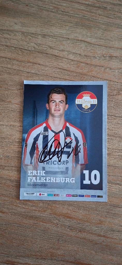 Spelerskaart met handtekening; Erik Falkenburg # Willem II, Ophalen of Verzenden, Nieuw, Willem II, Spelerskaart