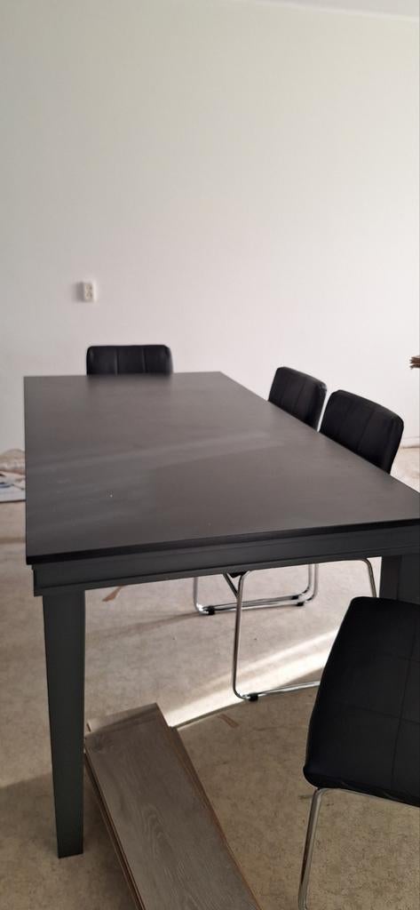 Eettafel hout 180x90, Ophalen, Gebruikt, Rechthoekig, 50 tot 100 cm