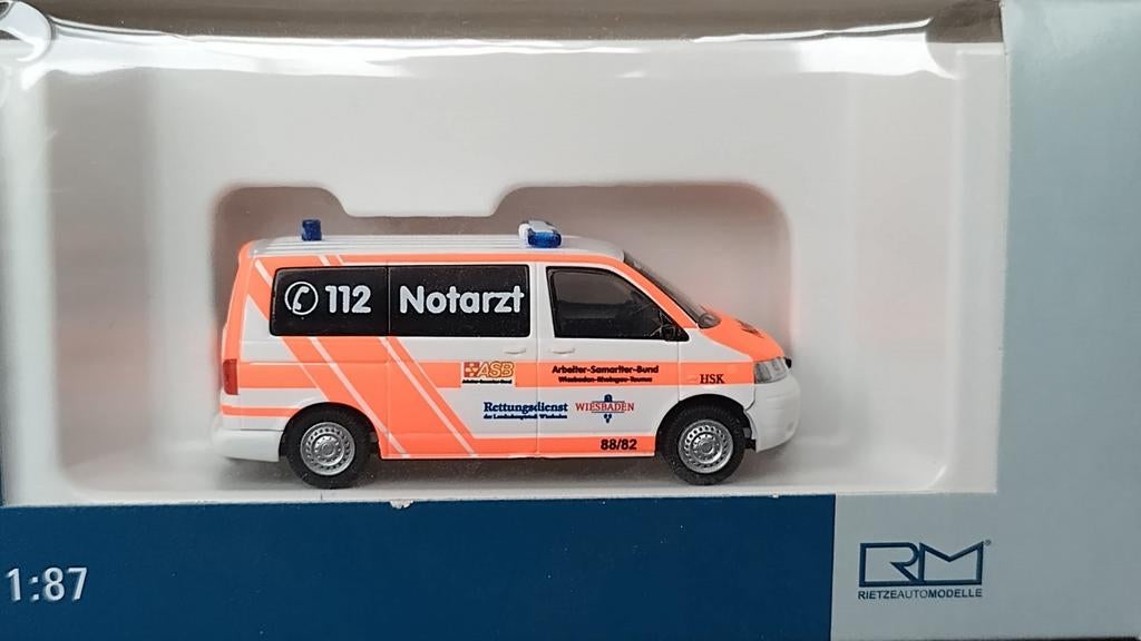 Volkswagen VW Transporter Notarzt 1:87 Rietze Pol, Auto, Verzenden, ., Rietze