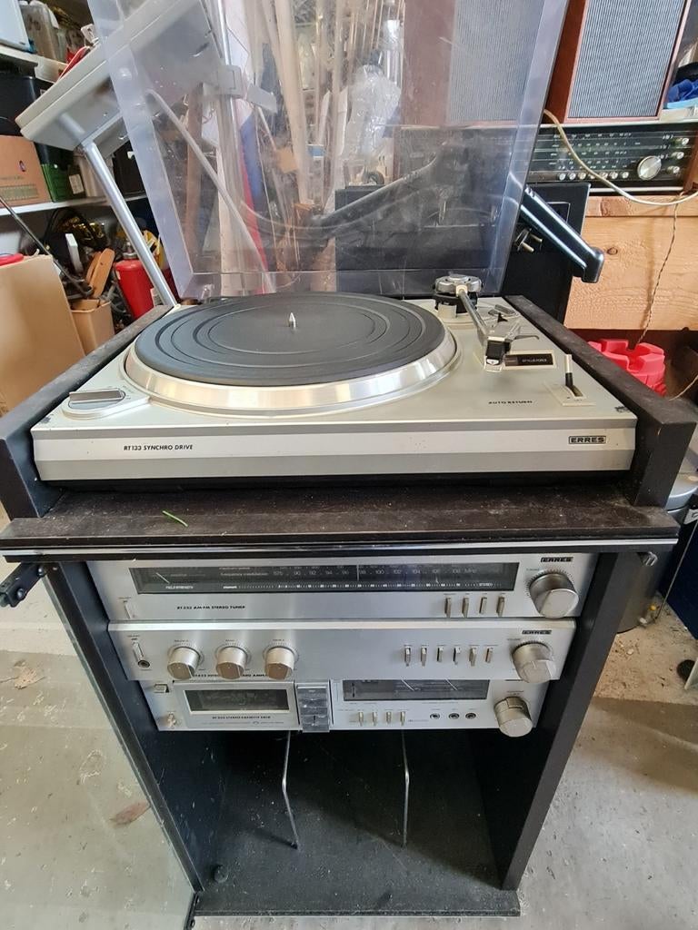 Erres Platenspeler met Versterker en Tuner, Gebruikt, Erres, N.v.t., Platenspeler